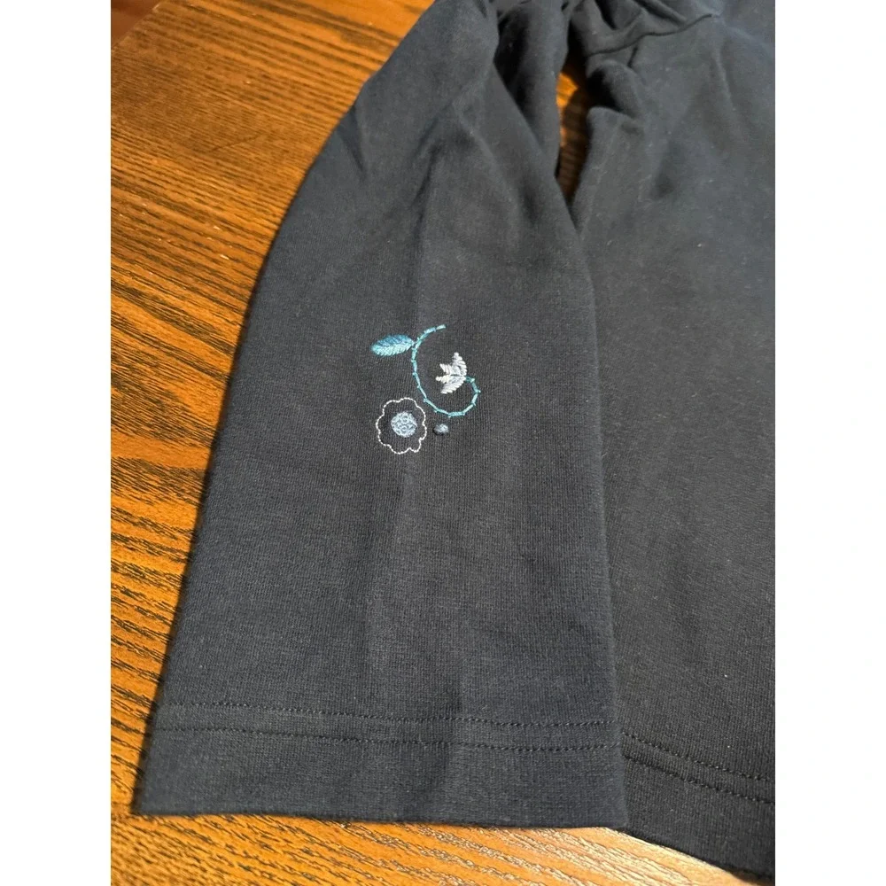 vintage Disney Mickey Mouse Embroidered Button Front Cardigan Womens S Navy Blue